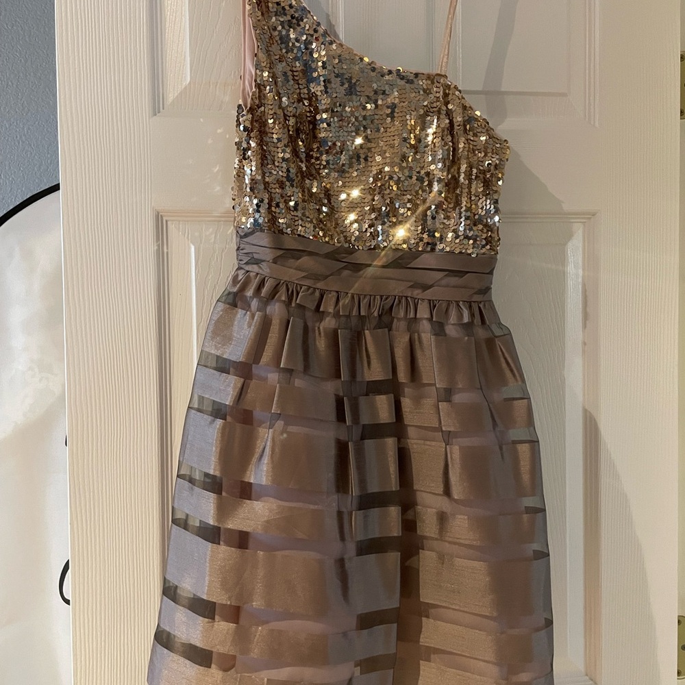 Sequin One-Shoulder Dress